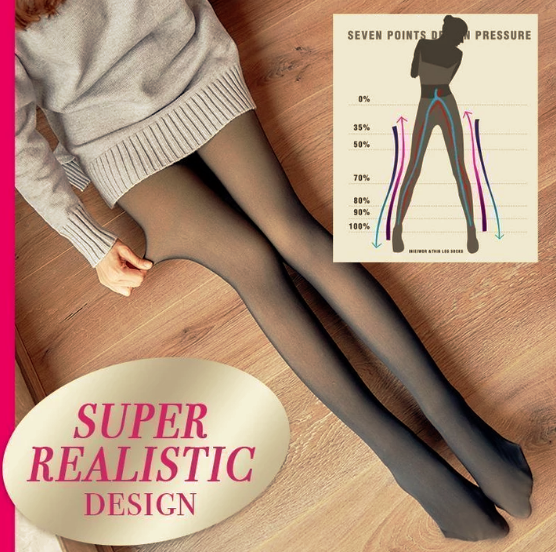 Flawless Legs Fake Translucent Warm Fleece Tights