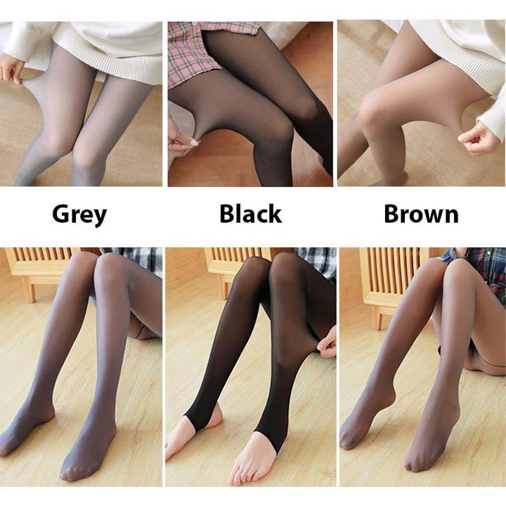 Flawless Legs Fake Translucent Warm Fleece Tights