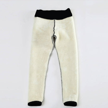 High waist warm fleece-lined leggings