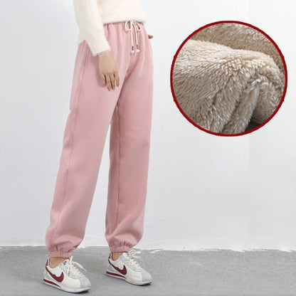 High waist warm fleece-lined leggings