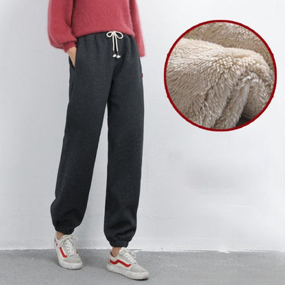 High waist warm fleece-lined leggings